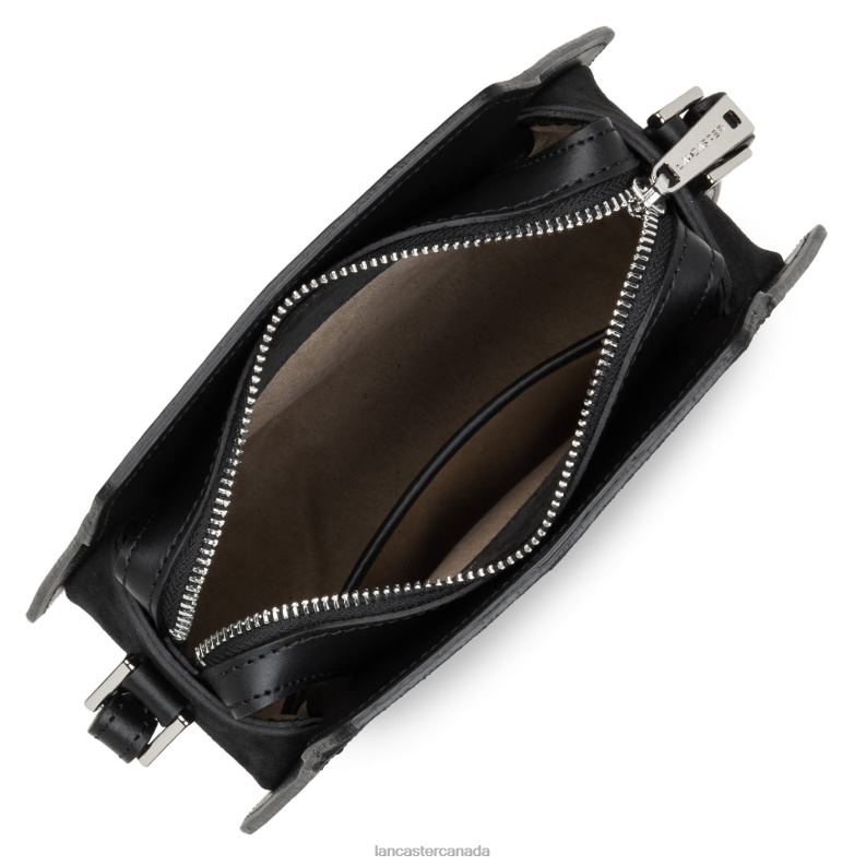 Women Small Crossbody Bag Smooth Ruche 4J6H2191 Bag Noir Lancaster Paris