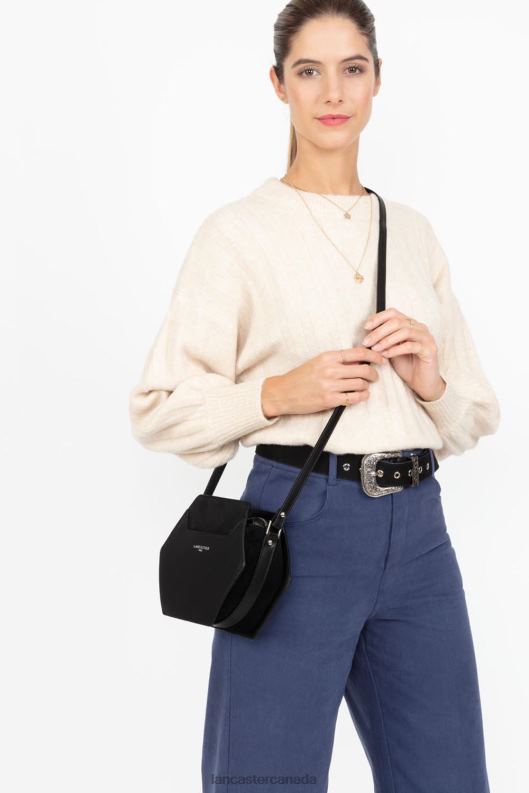 Women Small Crossbody Bag Smooth Ruche 4J6H2191 Bag Noir Lancaster Paris