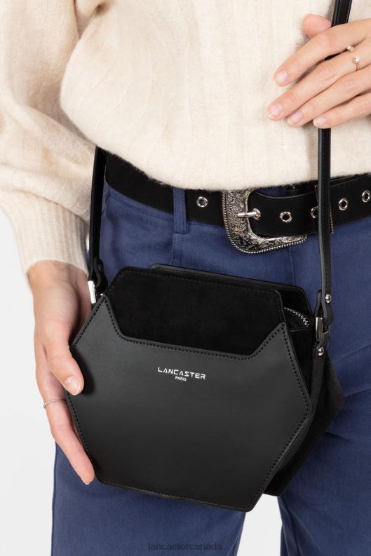 Women Small Crossbody Bag Smooth Ruche 4J6H2191 Bag Noir Lancaster Paris