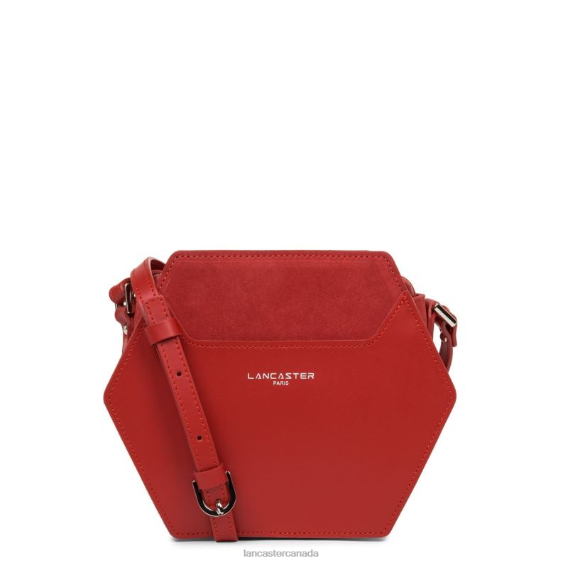 Women Small Crossbody Bag Smooth Ruche 4J6H2192 Bag Rouge Lancaster Paris
