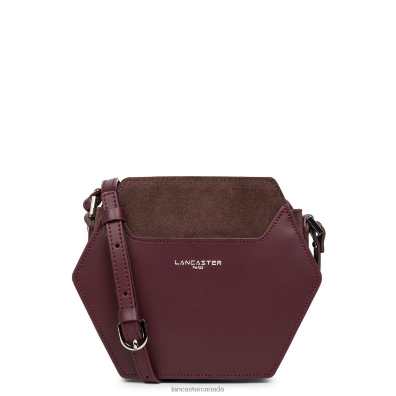 Women Small Crossbody Bag Smooth Ruche 4J6H2195 Bag Pourpre Lancaster Paris