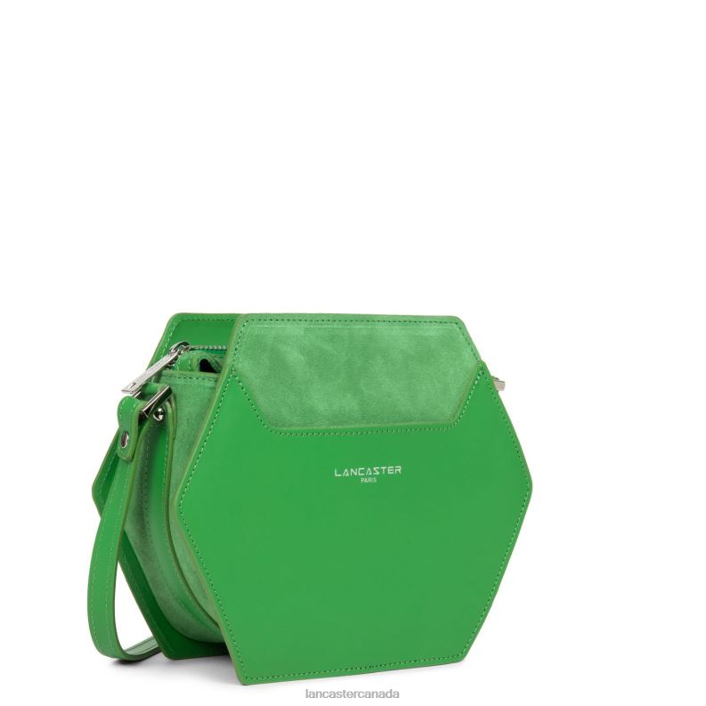 Women Small Crossbody Bag Smooth Ruche 4J6H2198 Bag Vert Lancaster Paris