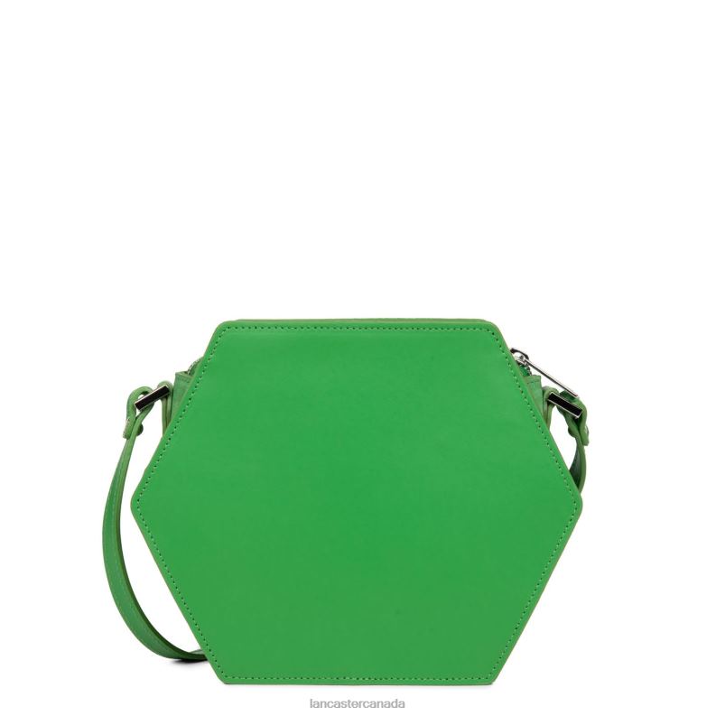 Women Small Crossbody Bag Smooth Ruche 4J6H2198 Bag Vert Lancaster Paris