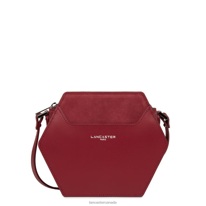 Women Small Crossbody Bag Smooth Ruche 4J6H2201 Bag Cerise Lancaster Paris