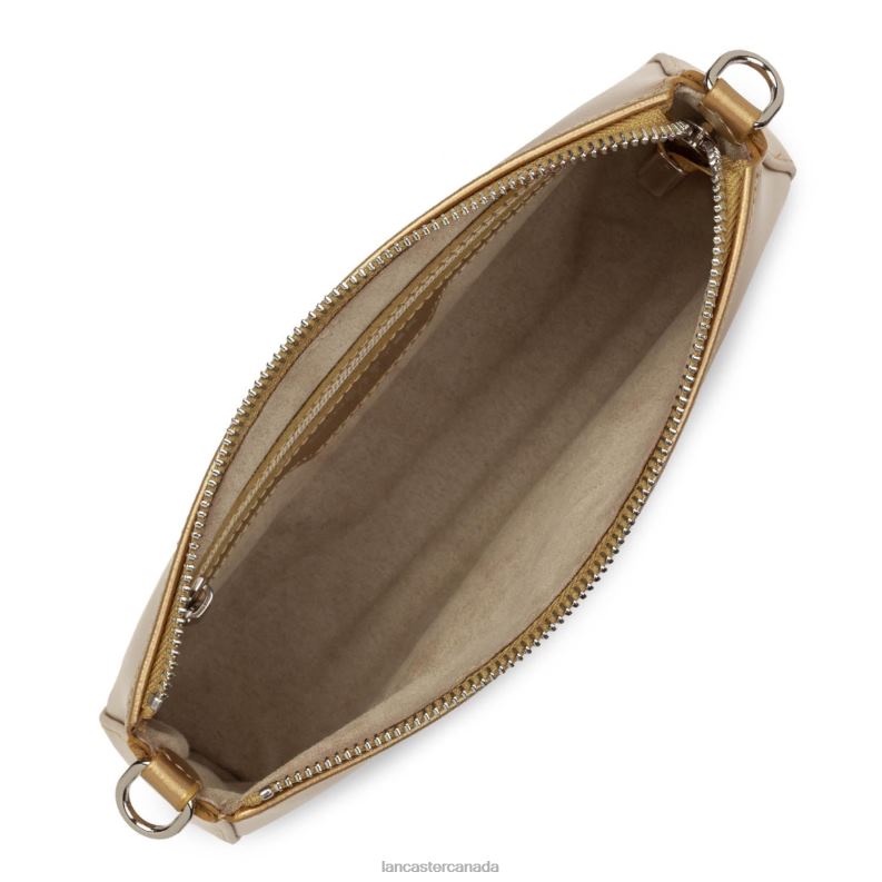 Women Small Crossbody Bag Suave Even 4J6H1630 Bag Gold Antic Lancaster Paris