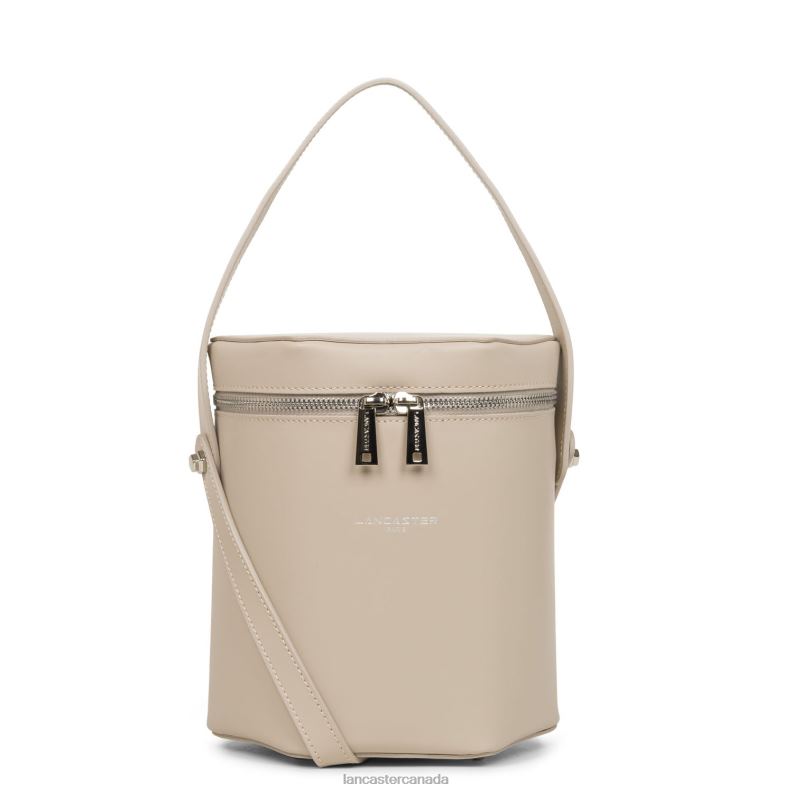 Women Box Bag Smooth Ruche 4J6H3717 Bag Galet Rose Lancaster Paris