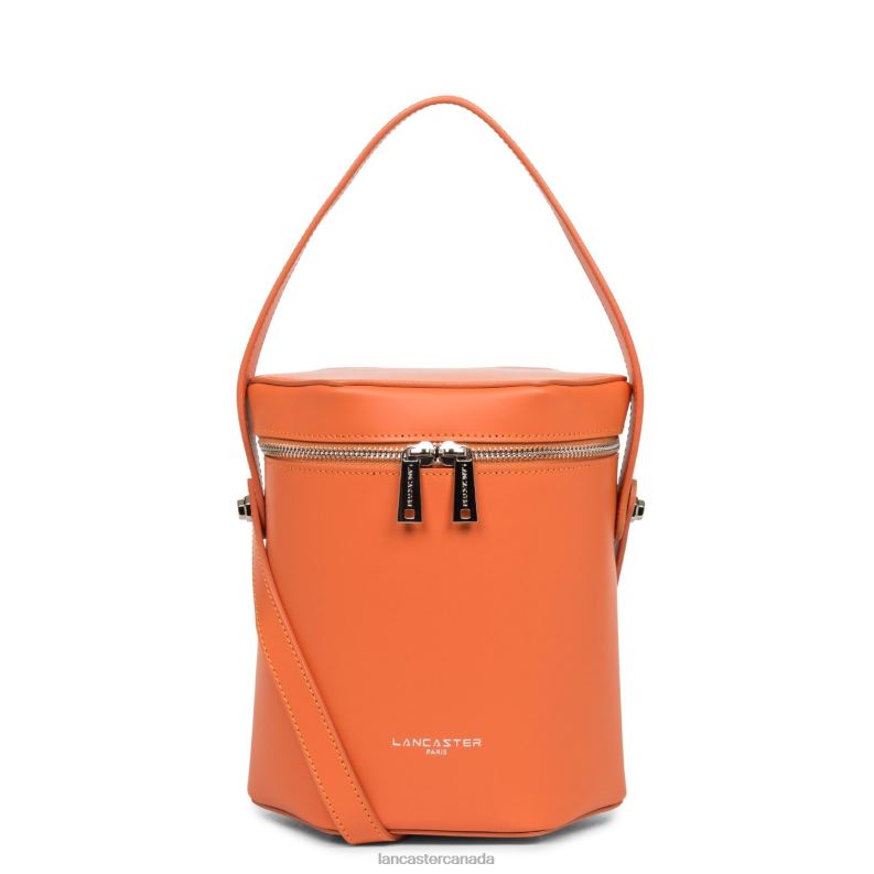 Women Box Bag Smooth Ruche 4J6H3719 Bag Orange Lancaster Paris