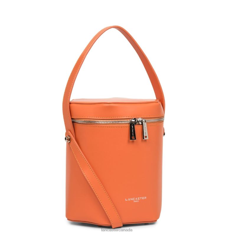 Women Box Bag Smooth Ruche 4J6H3719 Bag Orange Lancaster Paris