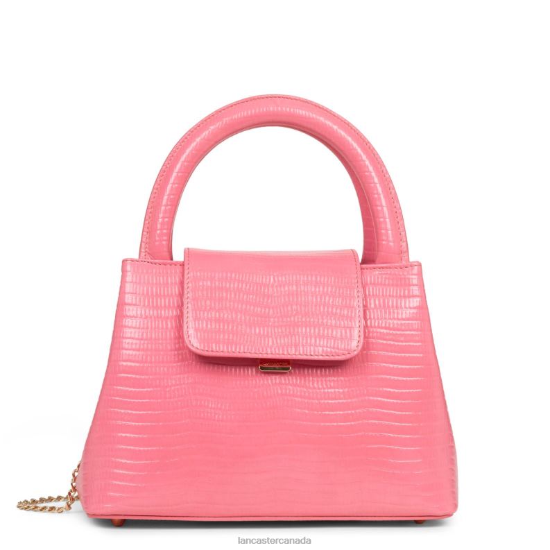 Women Handbag Carla 4J6H3187 Bag Rose-Lezard Lancaster Paris