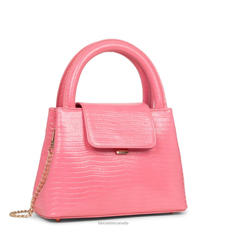 Women Handbag Carla 4J6H3187 Bag Rose-Lezard Lancaster Paris