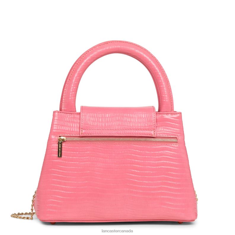 Women Handbag Carla 4J6H3187 Bag Rose-Lezard Lancaster Paris