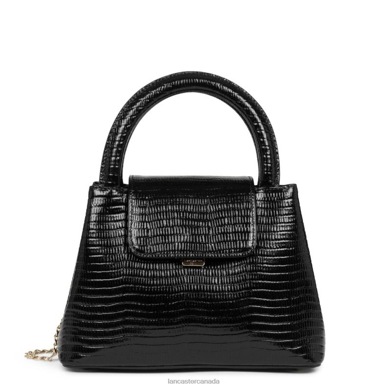 Women Handbag Carla 4J6H3189 Bag Noir-Lezard Lancaster Paris