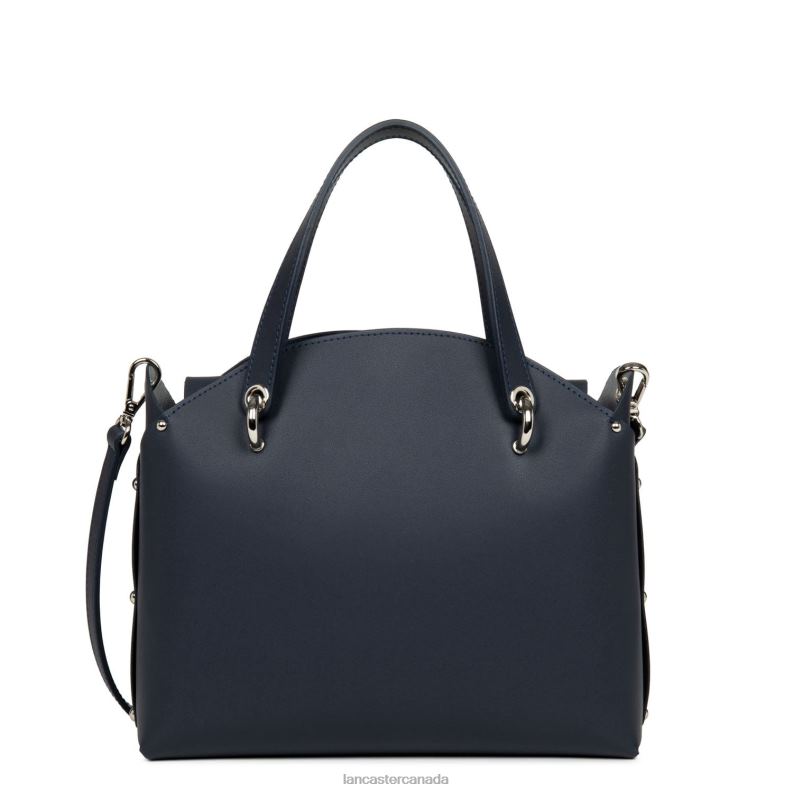 Women Handbag City Flore 4J6H2525 Bag Bleu Fonce-In-Argent Lancaster Paris