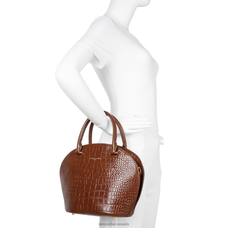 Women Handbag Exotic Croco Cn 4J6H3673 Bag Caramel Lancaster Paris