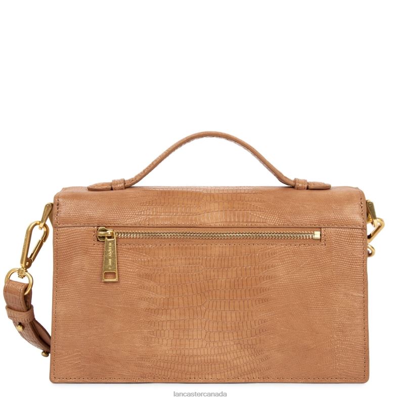Women Handbag Exotic Lee 4J6H3344 Bag Camel-Lezard Lancaster Paris