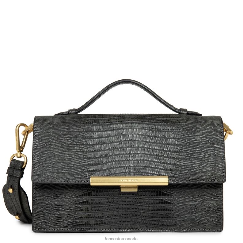 Women Handbag Exotic Lee 4J6H3353 Bag Kaki Lezard Lancaster Paris