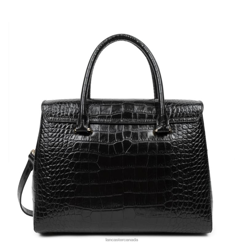 Women Handbag Exotic Lezard & Croco Cn 4J6H3265 Bag Noir Lancaster Paris