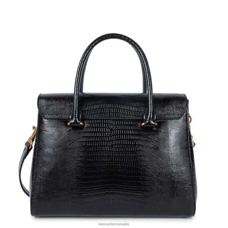 Women Handbag Exotic Lezard & Croco Cn 4J6H3267 Bag Noir-Lezard Lancaster Paris