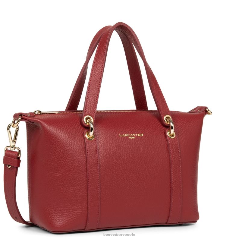 Women Handbag Foulonne Double 4J6H3381 Bag Carmin-In-Blush Lancaster Paris