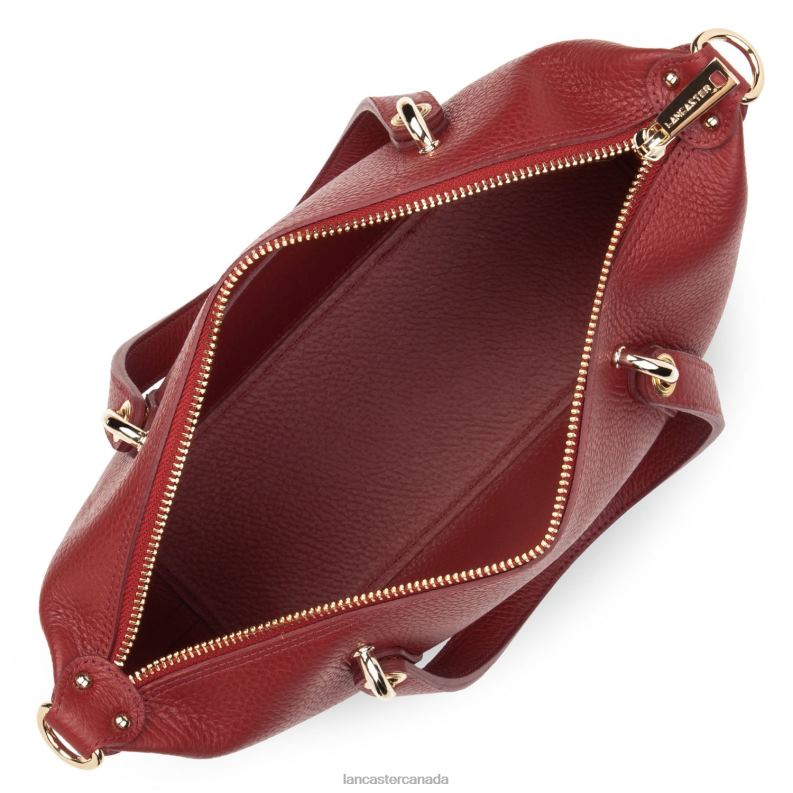 Women Handbag Foulonne Double 4J6H3381 Bag Carmin-In-Blush Lancaster Paris