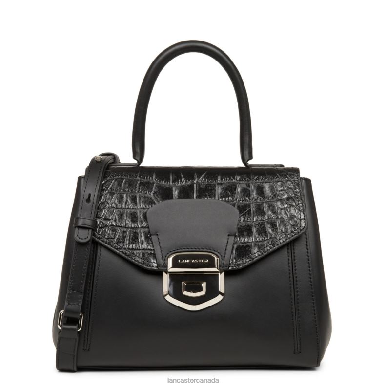 Women Handbag Parisienne Sophia 4J6H3620 Bag Noir Croco Lancaster Paris