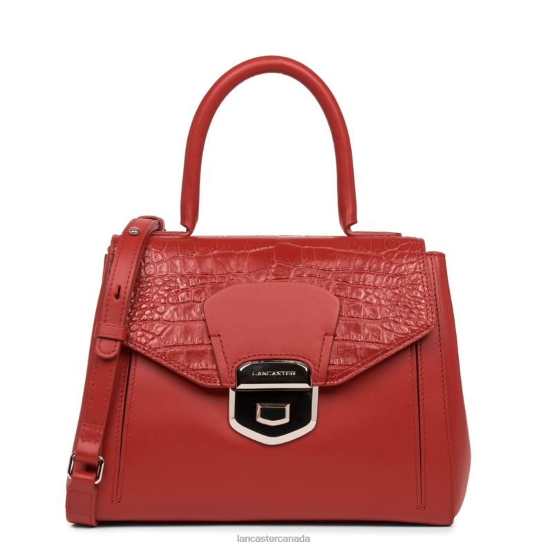 Women Handbag Parisienne Sophia 4J6H3621 Bag Rouge Croco Lancaster Paris