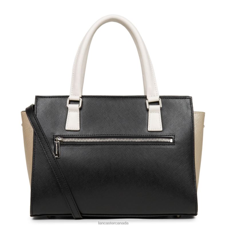 Women Handbag Saffiano Intemporel 4J6H3726 Bag Noir-Champagne-Ivoire Lancaster Paris