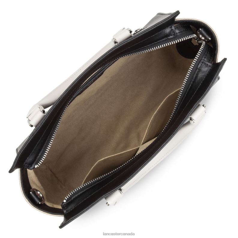 Women Handbag Saffiano Intemporel 4J6H3726 Bag Noir-Champagne-Ivoire Lancaster Paris