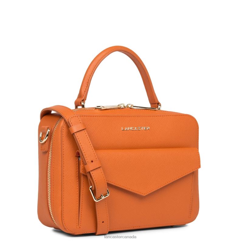 Women Handbag Saffiano Signature 4J6H3450 Bag Orange Lancaster Paris