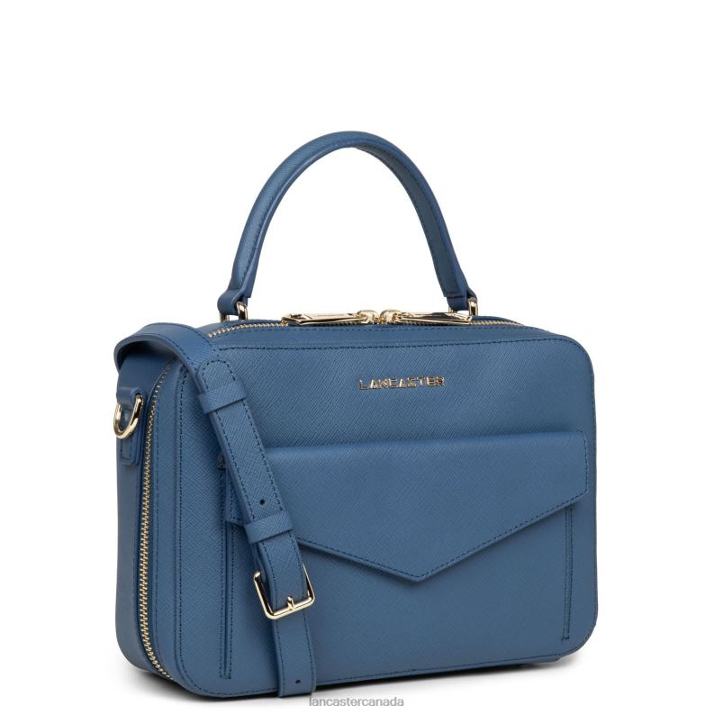 Women Handbag Saffiano Signature 4J6H3453 Bag Bleu Jeans Lancaster Paris