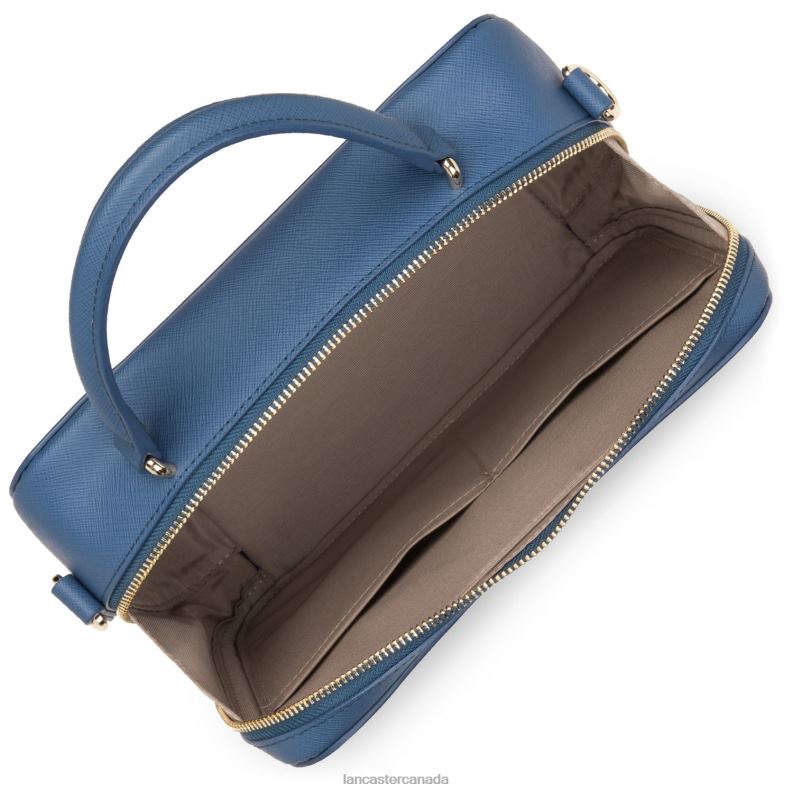 Women Handbag Saffiano Signature 4J6H3453 Bag Bleu Jeans Lancaster Paris
