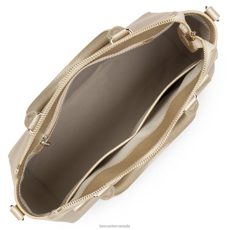 Women Handbag Saffiano Signature Lightweight 4J6H3462 Bag Champagne Lancaster Paris