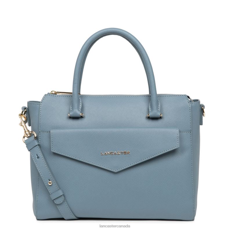 Women Handbag Saffiano Signature Lightweight 4J6H3465 Bag Bleu Ardoise Lancaster Paris