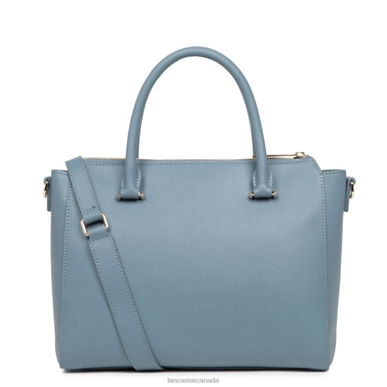 Women Handbag Saffiano Signature Lightweight 4J6H3465 Bag Bleu Ardoise Lancaster Paris
