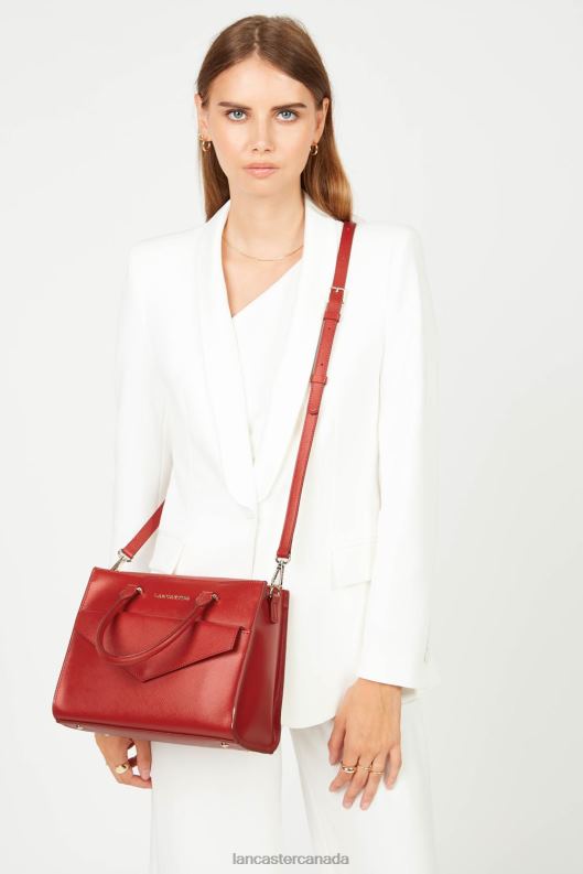 Women Handbag Saffiano Signature New 4J6H3178 Bag Rouge Lancaster Paris