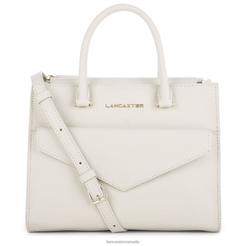 Women Handbag Saffiano Signature New 4J6H3179 Bag Ivoire Lancaster Paris