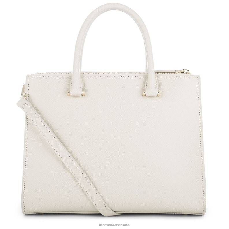 Women Handbag Saffiano Signature New 4J6H3179 Bag Ivoire Lancaster Paris