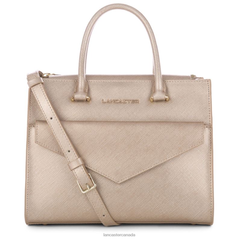 Women Handbag Saffiano Signature New 4J6H3180 Bag Champagne Lancaster Paris