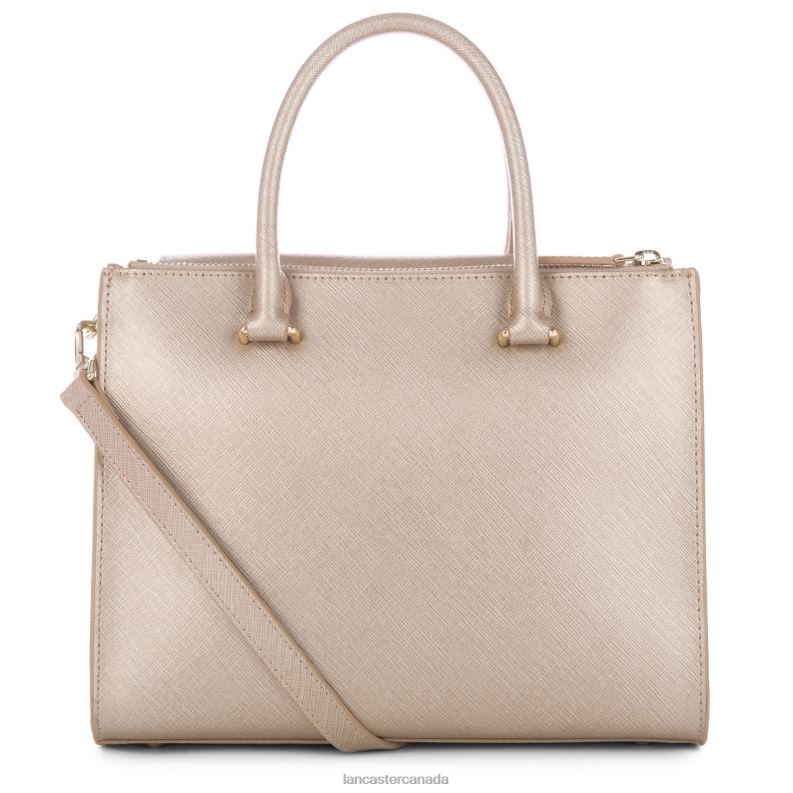 Women Handbag Saffiano Signature New 4J6H3180 Bag Champagne Lancaster Paris