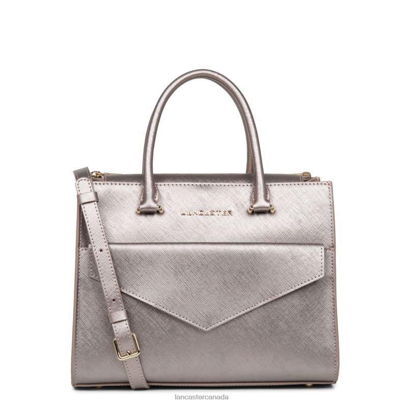 Women Handbag Saffiano Signature New 4J6H3184 Bag Or Rose Lancaster Paris