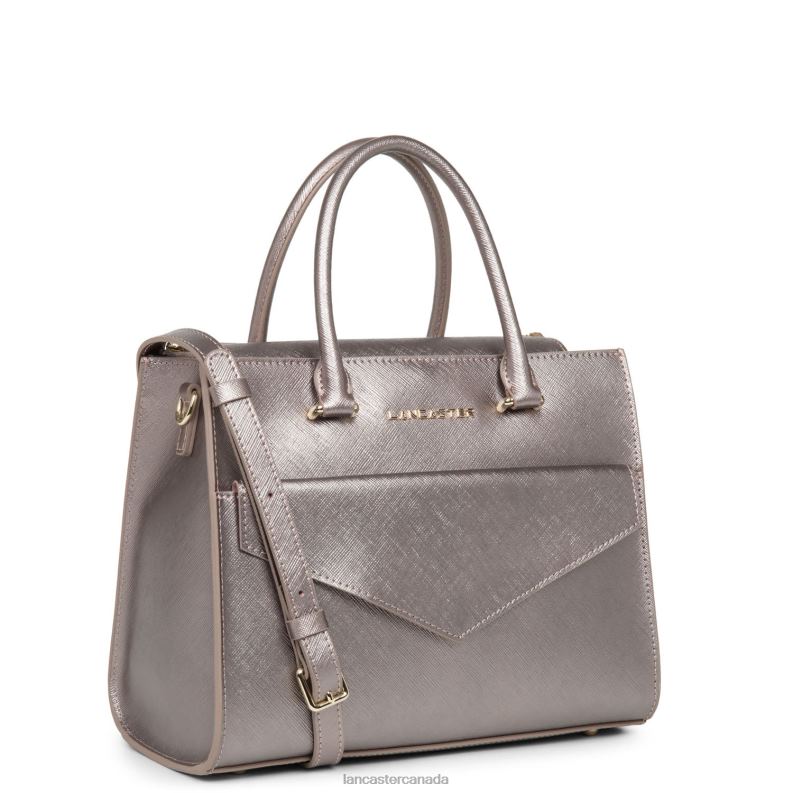 Women Handbag Saffiano Signature New 4J6H3184 Bag Or Rose Lancaster Paris