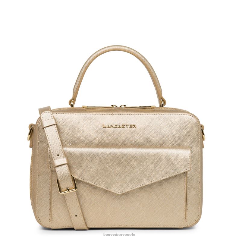 Women Handbag Saffiano Signature New 4J6H3443 Bag Champagne Lancaster Paris