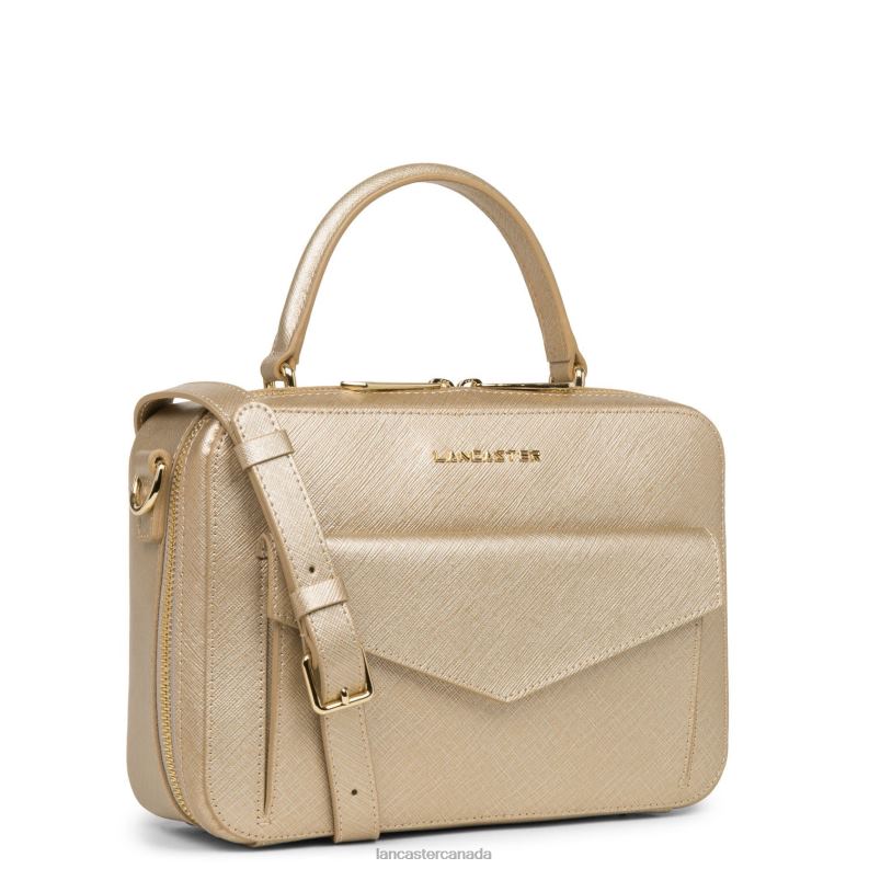 Women Handbag Saffiano Signature New 4J6H3443 Bag Champagne Lancaster Paris