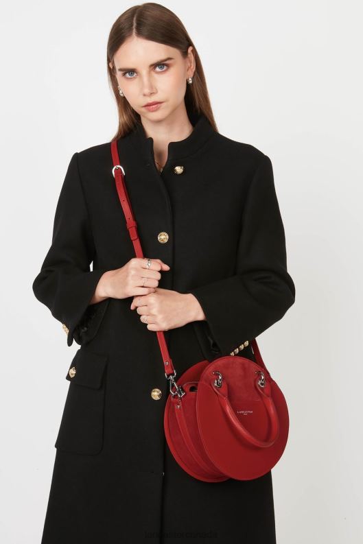 Women Handbag Smooth Lune 4J6H3510 Bag Rouge Lancaster Paris