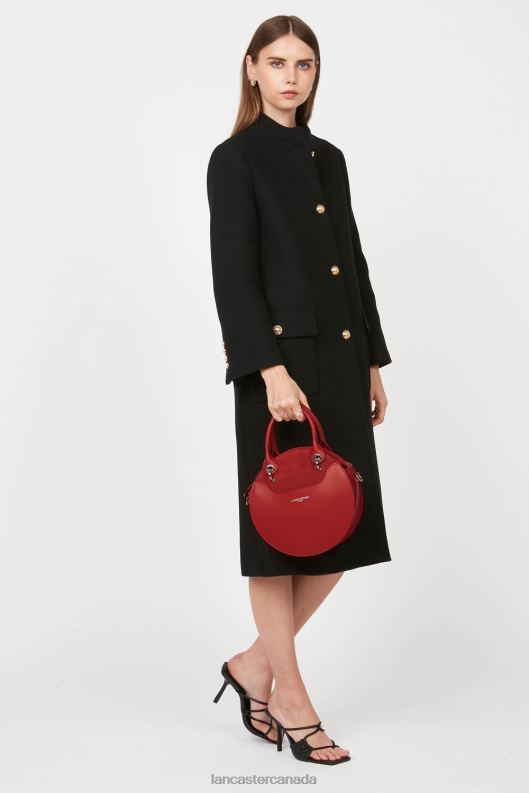 Women Handbag Smooth Lune 4J6H3510 Bag Rouge Lancaster Paris