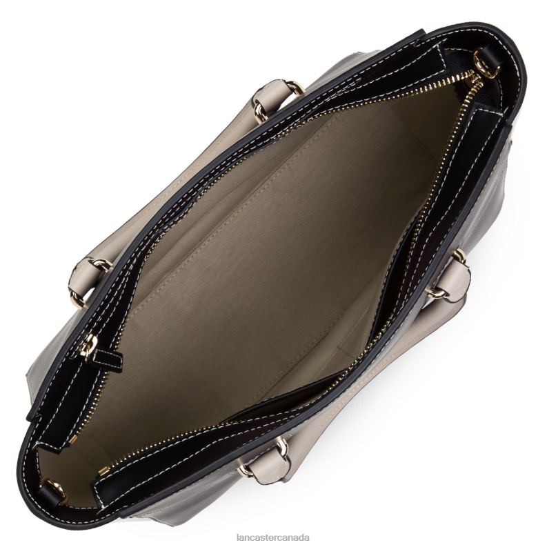 Women Handbag Smooth Or Lightweight 4J6H3084 Bag Noir-Ecru-Galet Rose Lancaster Paris