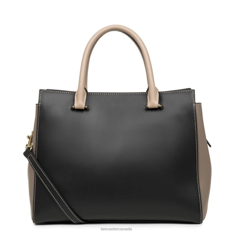 Women Handbag Smooth Or New 4J6H3091 Bag Noir-Taupe-Nude Fonce Lancaster Paris