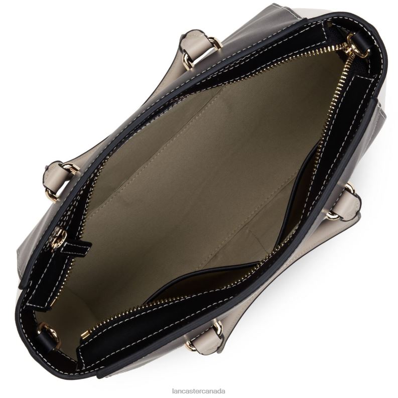 Women Handbag Smooth Or New 4J6H3538 Bag Noir-Ecru-Galet Rose Lancaster Paris