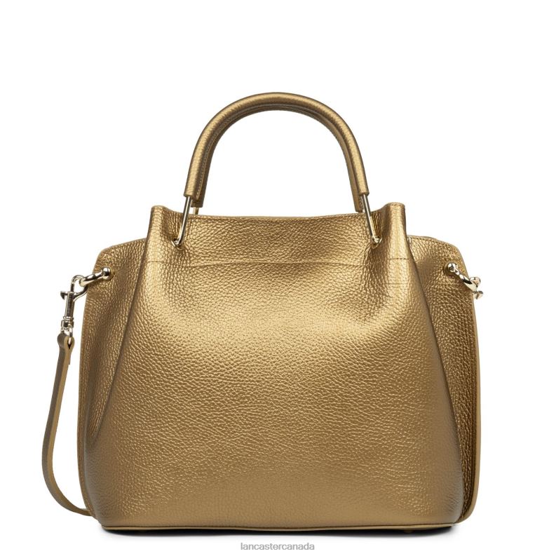 Women Large Handbag Foulonne Double 4J6H2935 Bag Gold Antic-In-Naturel Lancaster Paris