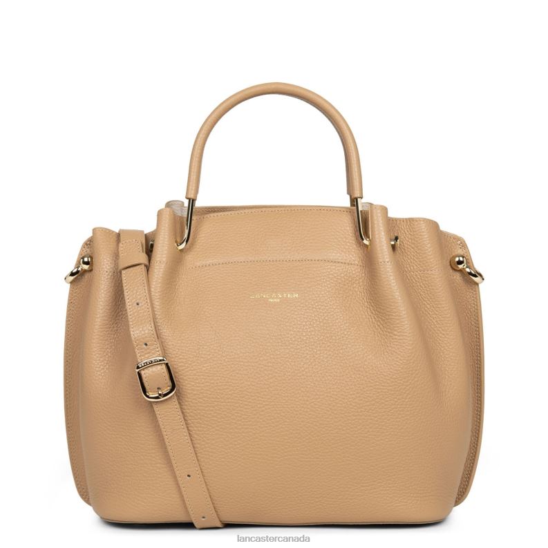 Women Large Handbag Foulonne Double 4J6H2939 Bag Naturel-In-Beige Lancaster Paris